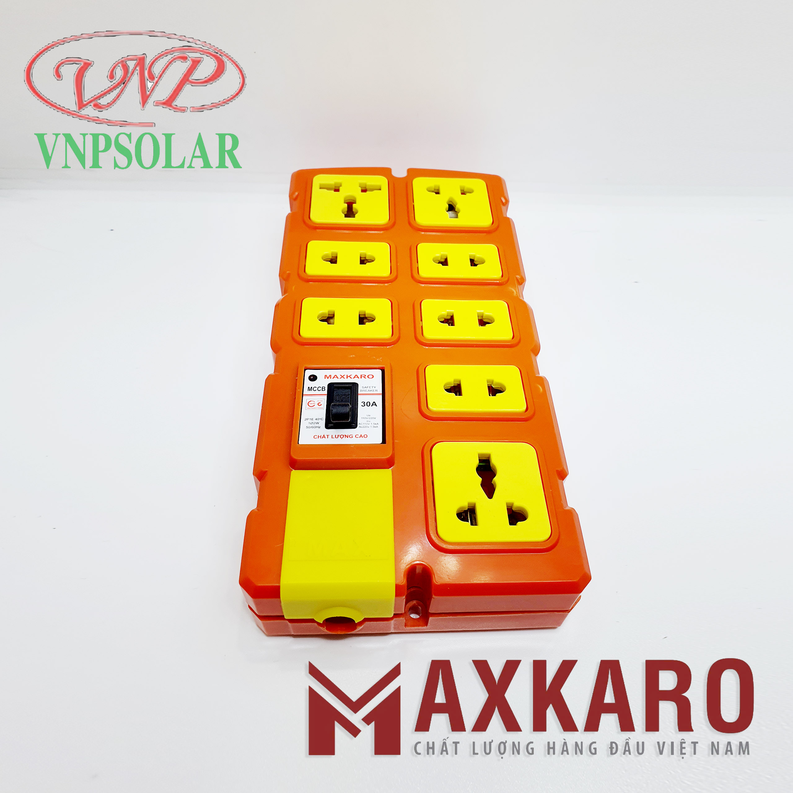 Ổ cắm chịu tải 8 lỗ mới đa năng chống cháy chống va đập có lõi sứ