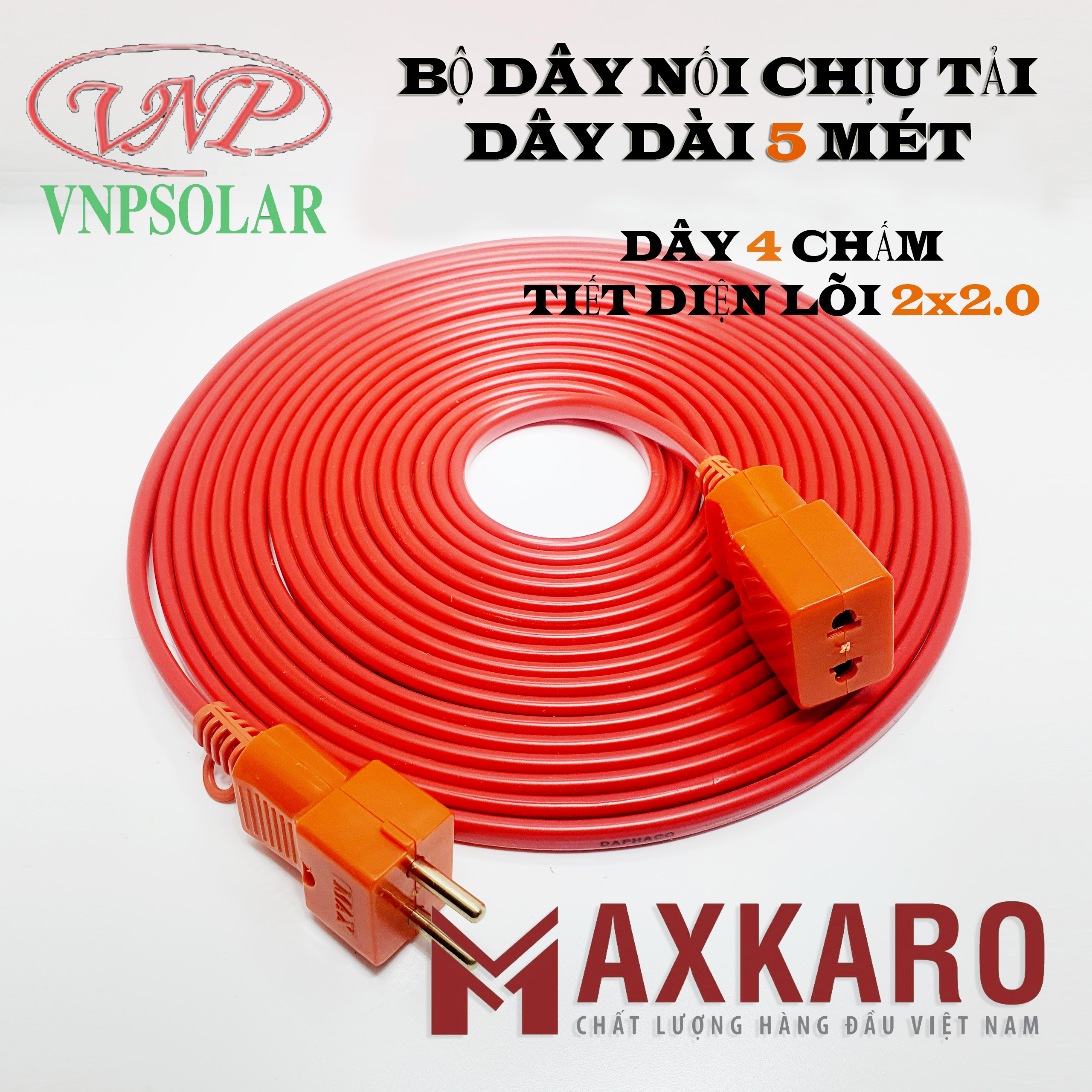 DÂY 4 CHẤM DÀI 4M (TIẾT DIỆN LÕI 2x2.0)