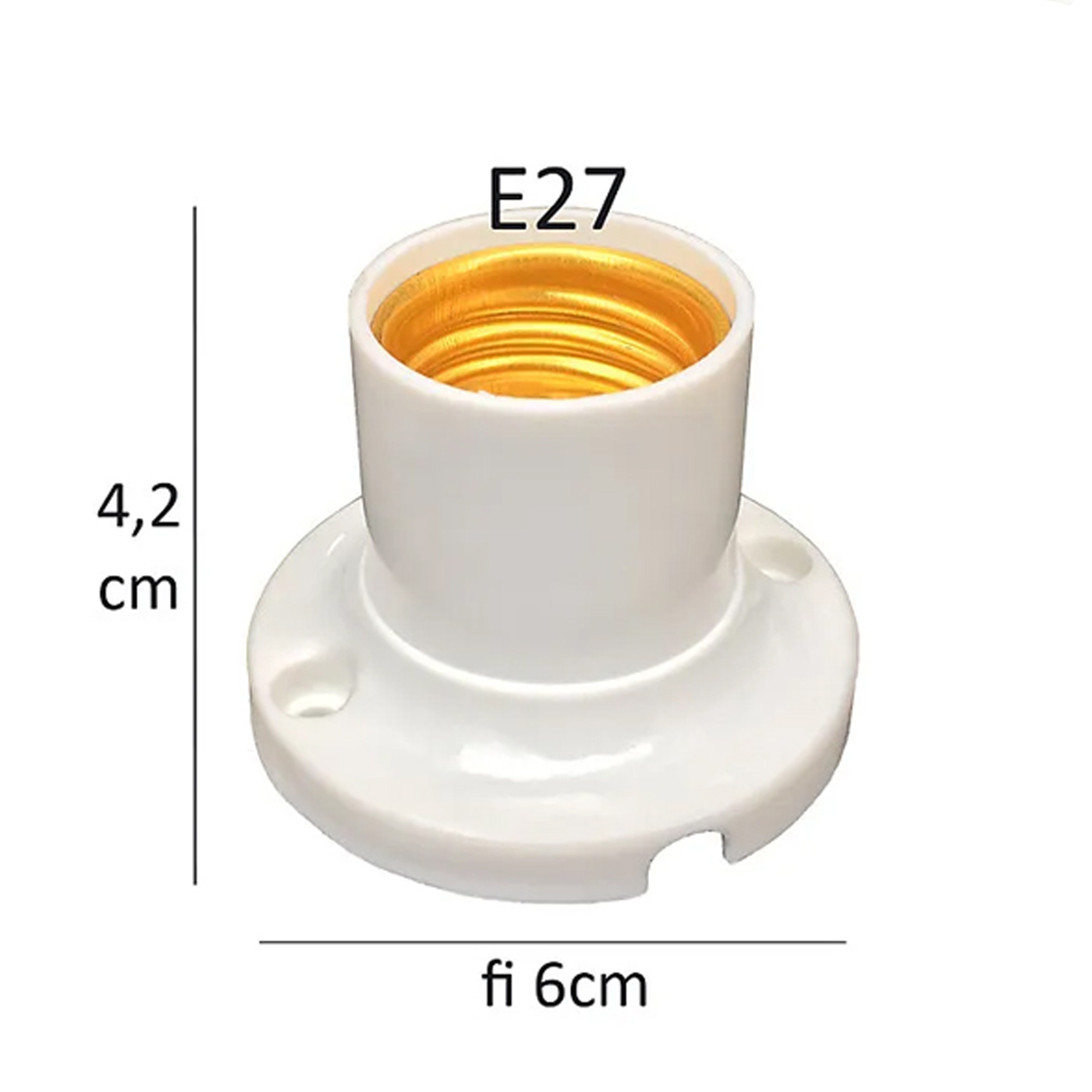 ĐUÔI ĐÈN E27 RỜI KÍN NƯỚC CÓ DÂY 12cm - TRẮNG
