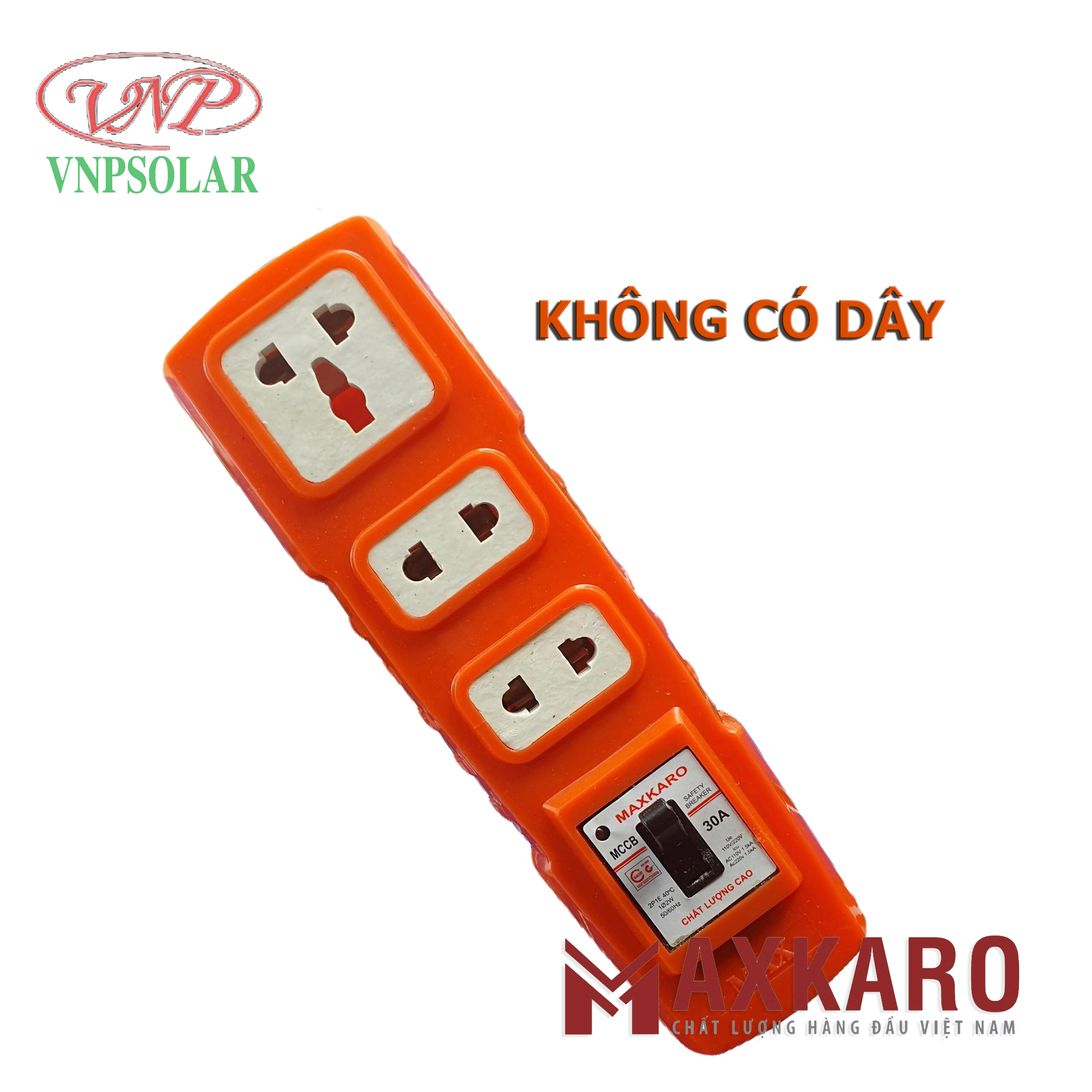 Ổ cắm chịu tải 3 lỗ mới đa năng chống cháy chống va đập có lõi sứ